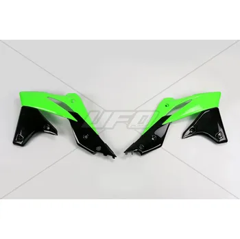 Autodíl UFO kryty chladiče KAWASAKI KXF 250 13-16 barva (zelená/černá) (UFO kryty chladiče KAWASAKI KXF 250 13-16 barva (zelená/černá))