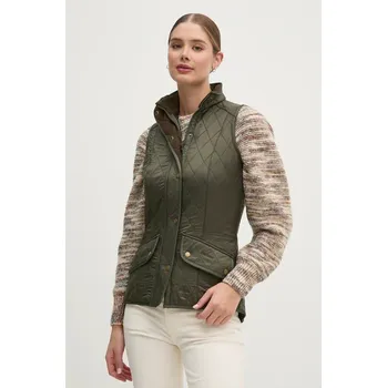 Pánská vesta Vesta Barbour Cavalry Quilted Gilet zelená barva, LGI0016 91A, vel. 44