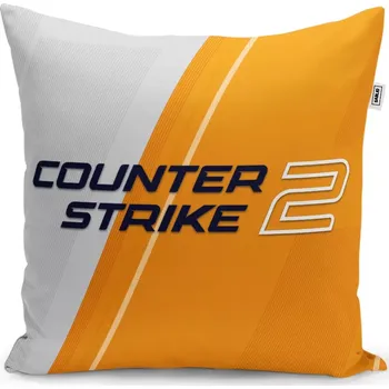 Polštář Sablio Polštář Counter Strike 2 Oranžová - 40x40 cm