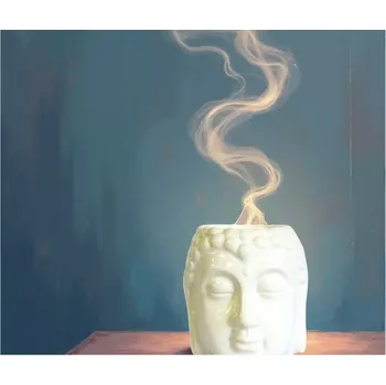 Aroma lampa Ancient Wisdom Aroma lampa Buddha Bílá 9 x 7 x 7 cm
