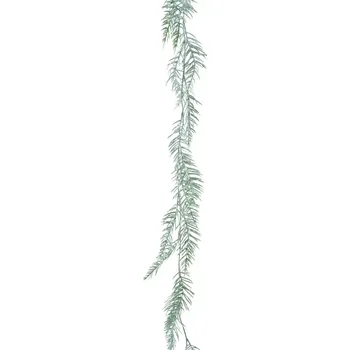 umělá květina uměla girlanda, Jedlová girlanda „Abies holophylla“ se sněhem zelená 180 cm