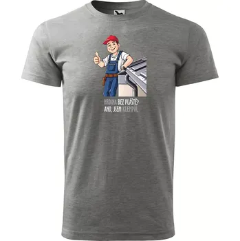 Pánské tričko Sablio Tričko s potiskem Ano, jsem klempíř - šedé 4XL