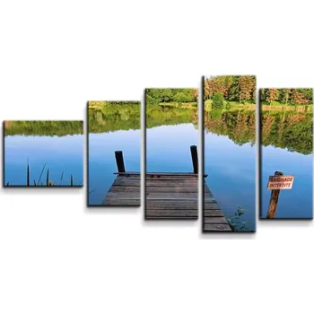 Obraz Sablio Obraz - 5-dílný Molo na jezeře - 100x60 cm