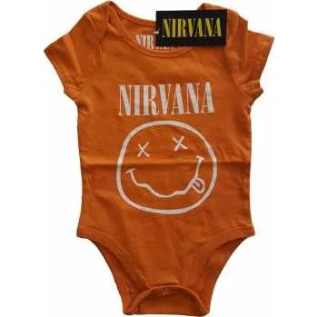 Chlapecké tričko Merch Nirvana: Dětské Body White Smiley 12 měsíců