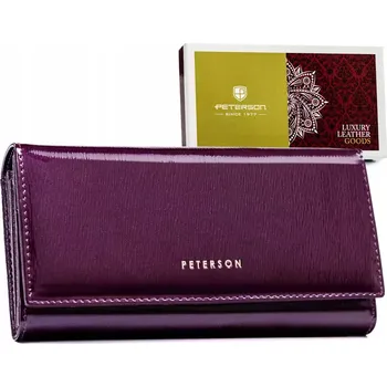 Peněženka Peterson Dámská kožená peněženka PTN 42122-SH fialová v krabičce RFID
