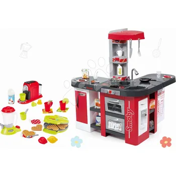 Dětská kuchyňka Set kuchyňka Tefal Studio XXL Smoby s magickým bubláním, vaflovač s mixérem a kávovarem