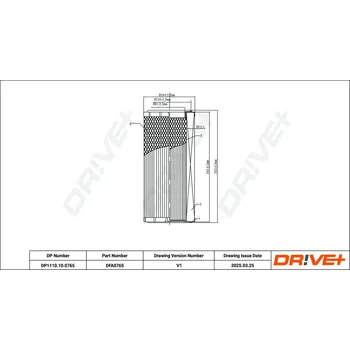 Vzduchový filtr Vzduchový filtr DRIVE+ DP1110.10.0765