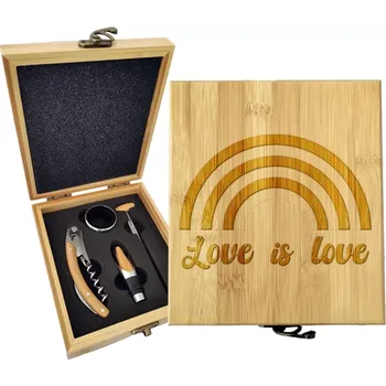 Víno Sablio Dárková sada na víno Love is love 2: 147×168×49 mm