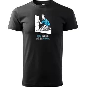 Pánské tričko Sablio Tričko s potiskem Ano, jsem obkladač - černé L