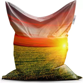 Sedací pytel Sablio Sedací vak Classic Západ slunce nad loukou - 150x100 cm