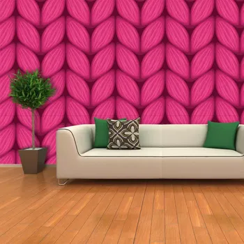 Tapeta Sablio Tapeta Pletení ve fuchsiové barvě - 125x75 cm