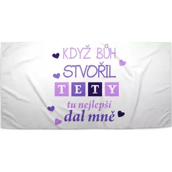 Sablio Ručník Když Bůh stvořil tety - 30x50 cm