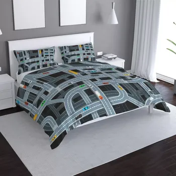 Povlečení Sablio Povlečení Dětská autodráha - 140x220 / 90x70