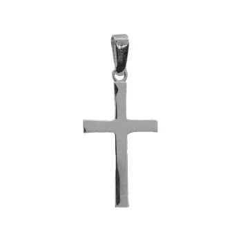 Přívěsek Zlatý přívěsek křížek z bílého zlata