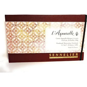 Umělecký papír Sennelier Watercolour block 13x21 cm, kroužková vazba, 300g/m, 20 listů, blok pro akvarel