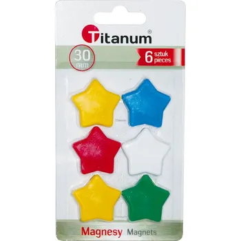 Dekorativní magnet Magnety, HVĚZDY, 3 cm, 6ks/bal.