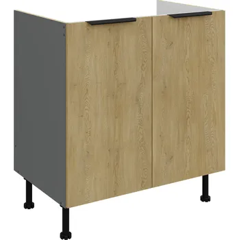 Kuchyňská linka Dřezová skříň, šíře 80 cm Dub cremona