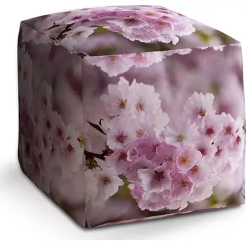 Taburet Sablio Taburet Cube Rozkvetlý strom: 40x40x40 cm