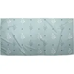 Sablio Ručník Modré a bílé lístky - 30x50 cm