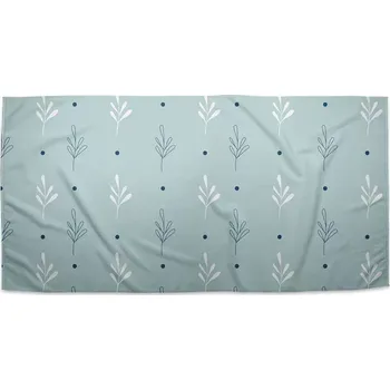 Osuška Sablio Ručník Modré a bílé lístky - 30x50 cm