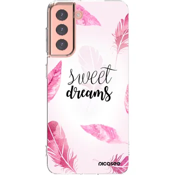 Pouzdro na mobilní telefon Picasee silikonový průhledný obal pro Samsung Galaxy S21 5G G991B - Sladké sny