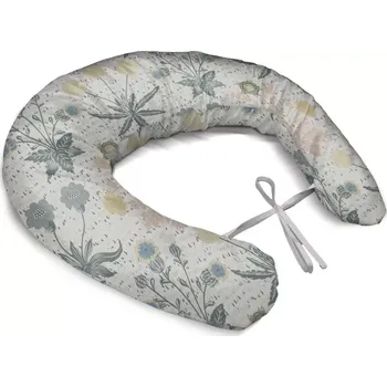 Polštář Sablio Těhotenský polštář Šedé květiny