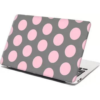samolepka Sablio Samolepka na notebook Velké růžové puntíky - 29x20 cm