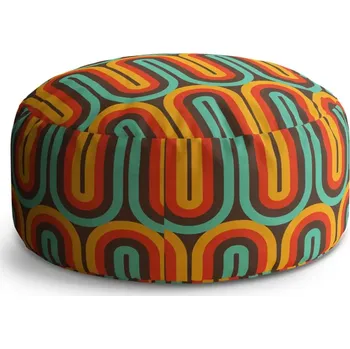 Taburet Sablio Taburet Circle Retro vlny: 38x48 cm