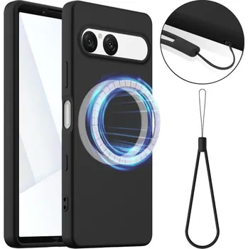 Pouzdro na mobilní telefon VSECHNONAMOBIL 128514 RUBBER MAGSAFE Silikonový kryt pro Sony Xperia 10 VII BLACK