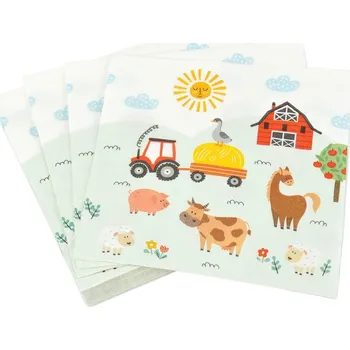 Papírový ubrousek Ubrousky v sadě 20 ks 33x33 cm Farm Animals – Homéa ID_1811890