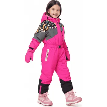 dívčí zimní kombinéza KUGO PB9916 Růžová 110