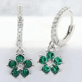 Náušnice Stříbrné náušnice kamenové kroužky