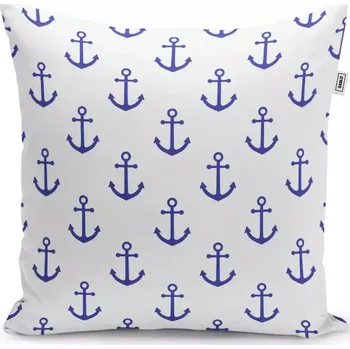 Polštář Sablio Polštář Modré kotvy - 50x50 cm