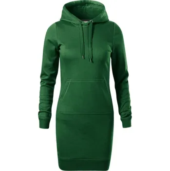 Dámské šaty MALFINI Šaty Snap 419, dlouhý rukáv, dámské MAL-4190616 XL Zelená lahvově