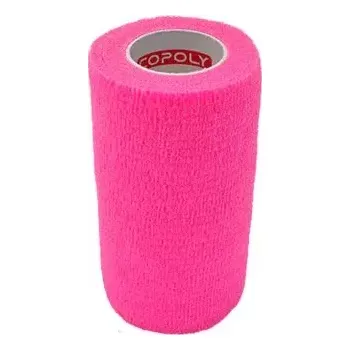 CoPoly Obinadlo elast. CoPoly 10cm x 4,6m růžová NEON