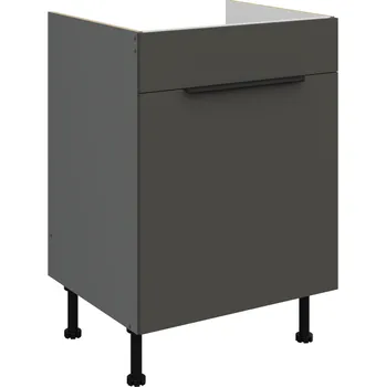 Dřezová skříňka na tříděný odpad, šířka 60 cm Grafit