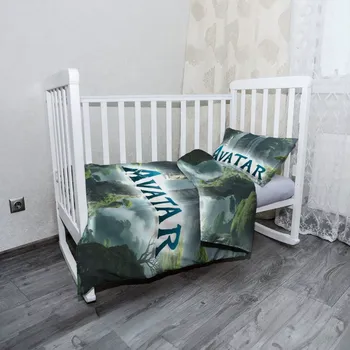 Povlečení Sablio Mikroplyšové dětské povlečení do postýlky Avatar The Way of Water Vodopád - 120x90 / 40x60