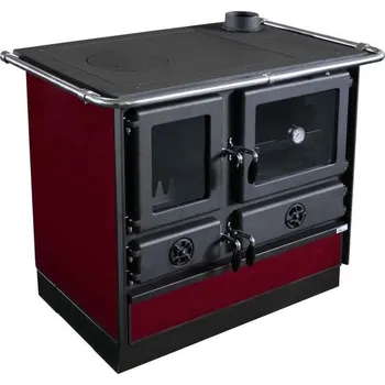 Sporák na tuhá paliva Sporák na tuhá paliva MBS MAGNUM PLUS bordó - pravý