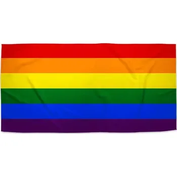 Osuška Sablio Ručník Duhová vlajka - 50x100 cm