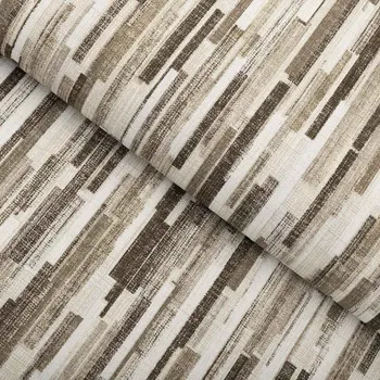 Dekorační látka Leona LN-176 Hnědo-béžové proužky - šířka 280 cm