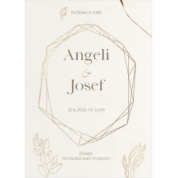 Svatební dekorace Svatební oznámení 357 – Glamour Gold
