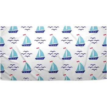 Osuška Sablio Ručník Modré lodičky - 50x100 cm