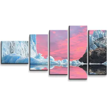Obraz Sablio Obraz - 5-dílný Ledovec - 100x60 cm