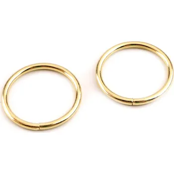 Kroužek Ø25 mm, malé, 2 zlatá světlá