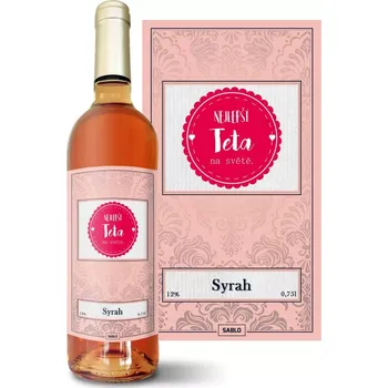 Víno Sablio Růžové víno Nejlepší teta na světě: 0,75 l