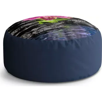 Taburet Sablio Taburet Circle Orchidej na kamenech: 38x48 cm