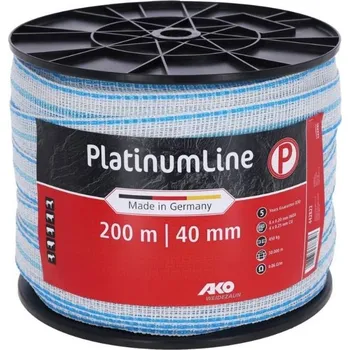 Ohradník Ohradníková páska AKO PlatinumLine bílá/modrá 40mm/200m