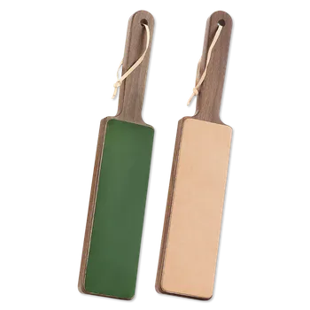 NAIFU Dvoustranný kožený obtahovací blok NAIFU – brusná pasta & hladká kůže Zelená