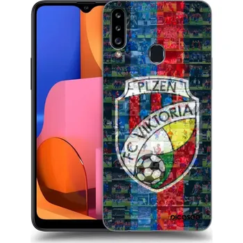 Pouzdro na mobilní telefon Picasee silikonový průhledný obal pro Samsung Galaxy A20s - FC Viktoria Plzeň A