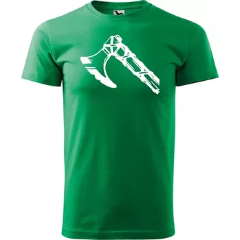 Sablio Tričko s potiskem Bojová sekera - zelené S